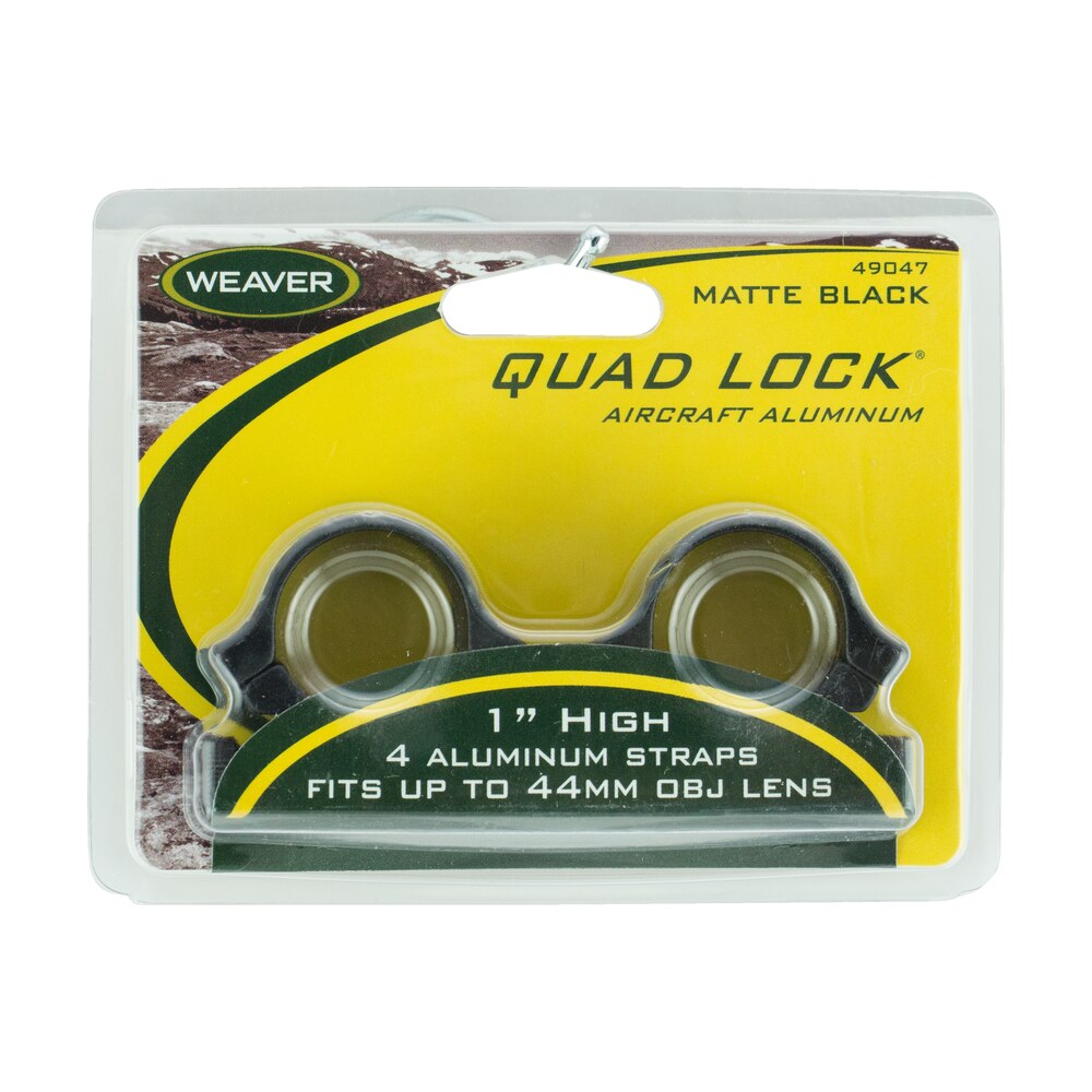 weaver mounts 49047 quad lock detachable rings matte black 1″ high Weaver Mounts 49047 Quad Lock Detachable Rings Matte Black 1" High Sports South item 35047
