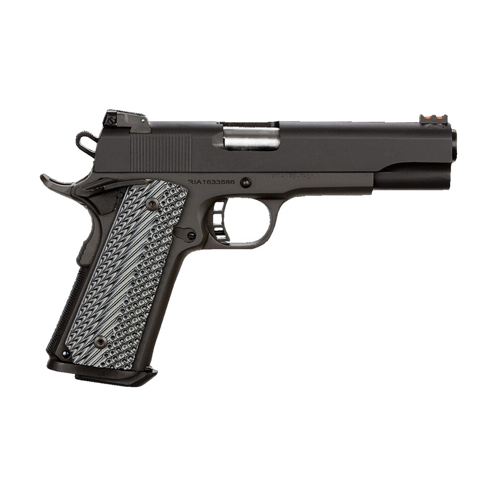 rock island 51991 rock ultra fs 10mm auto caliber with 5″ barrel, 8+1 capacity, overall black parkerized finish steel, beavertail frame, serrated slide & black/gray g10 grip Rock Island 51991 Rock Ultra FS 10mm Auto Caliber Sports South item 35201