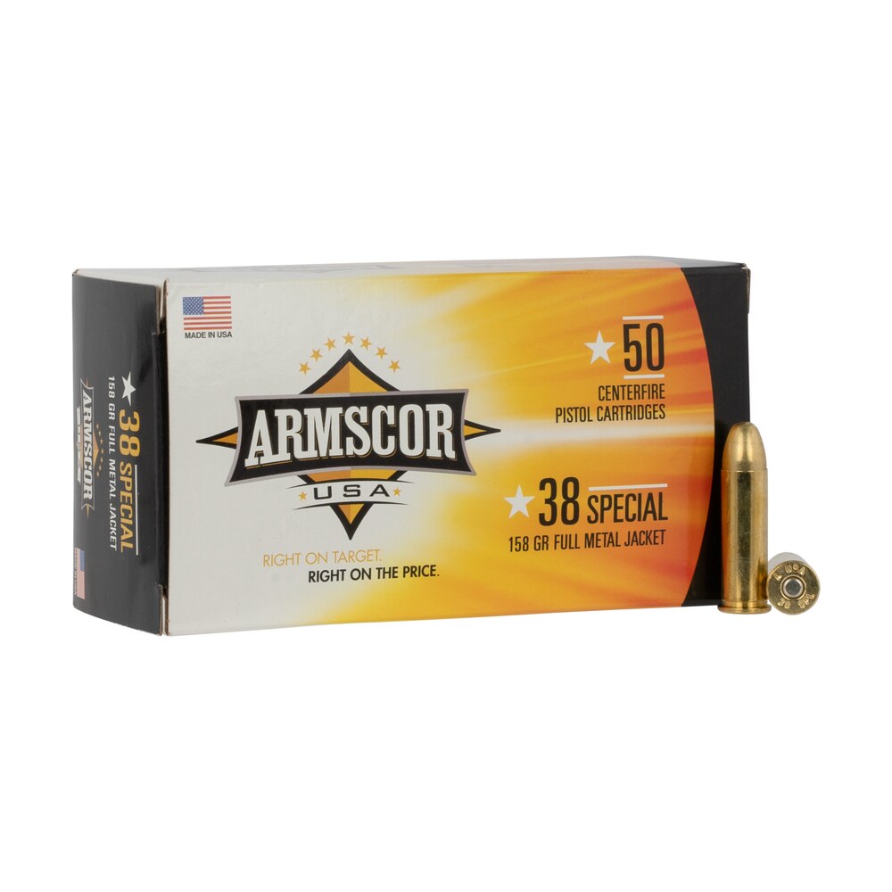 armscor fac3817n usa 38special 158gr full metal jacket 50 per box/20 case Armscor FAC3817N USA 38Special 158gr Full Metal Jacket 50 Per Box/20 Case Sports South item 35282