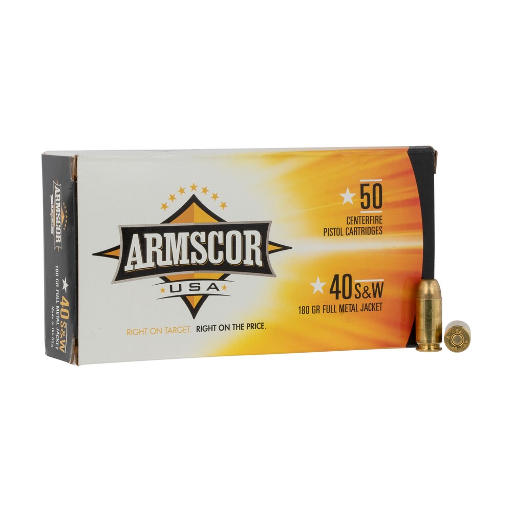 armscor fac402n usa 40s&w 180gr full metal jacket 50 per box/20 case Armscor FAC402N USA 40S&W 180gr Full Metal Jacket 50 Per Box/20 Case Sports South item 35286