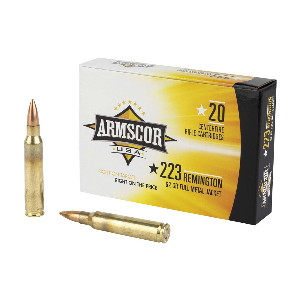armscor fac2238n usa 223rem 62gr full metal jacket 20 per box/50 case Armscor FAC2238N USA 223Rem 62gr Full Metal Jacket 20 Per Box/50 Case Sports South item 35297