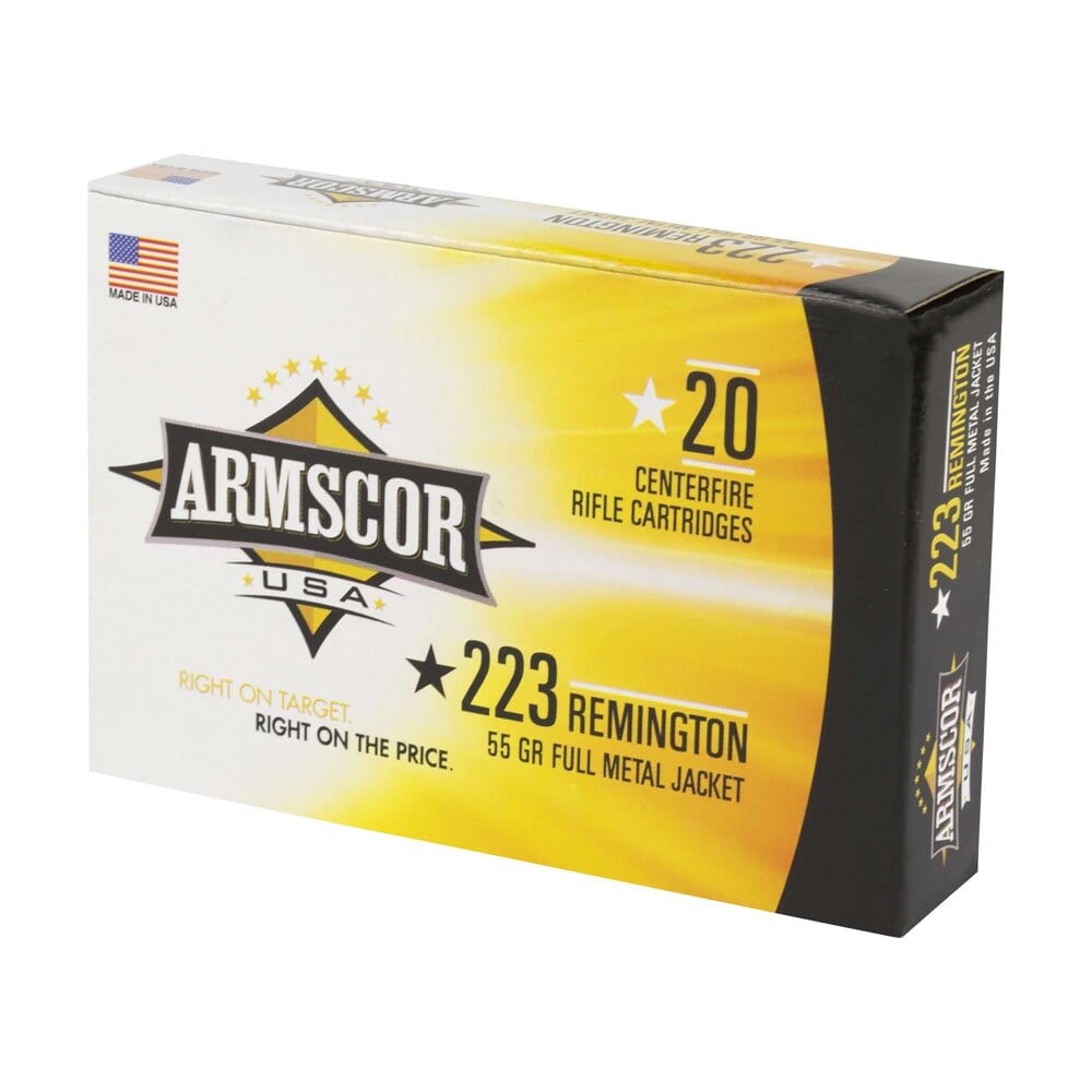 armscor fac2231n usa 223rem 55gr full metal jacket 20 per box/50 case Armscor FAC2231N USA 223Rem 55gr Full Metal Jacket 20 Per Box/50 Case Sports South item 35299
