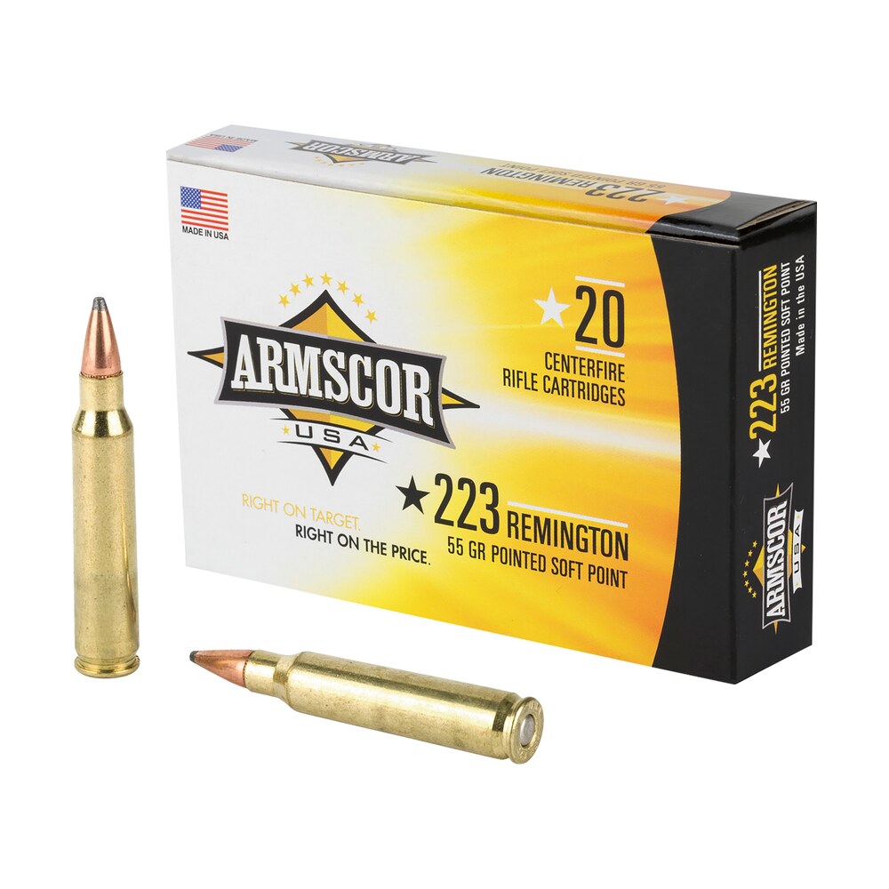 armscor ac2235n usa 223rem 55gr hornady v max 20 per box/50 case Armscor AC2235N USA 223Rem 55gr Hornady V-Max 20 Per Box/50 Case Sports South item 35359