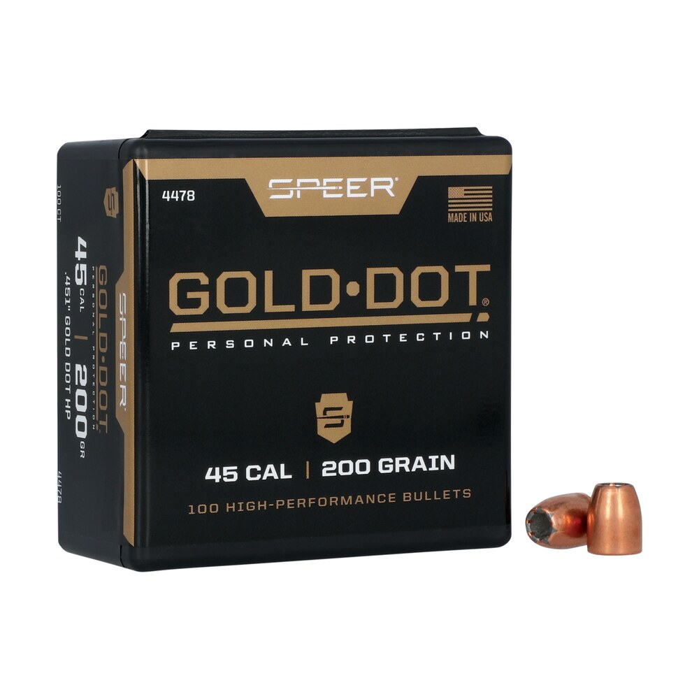 speer 4478 gold dot personal protection 45cal 200gr hollow point 100 per box/5 case Speer 4478 Gold Dot Personal Protection 45Cal 200gr Hollow Point 100 Per Box/5 Case Sports South item 35541