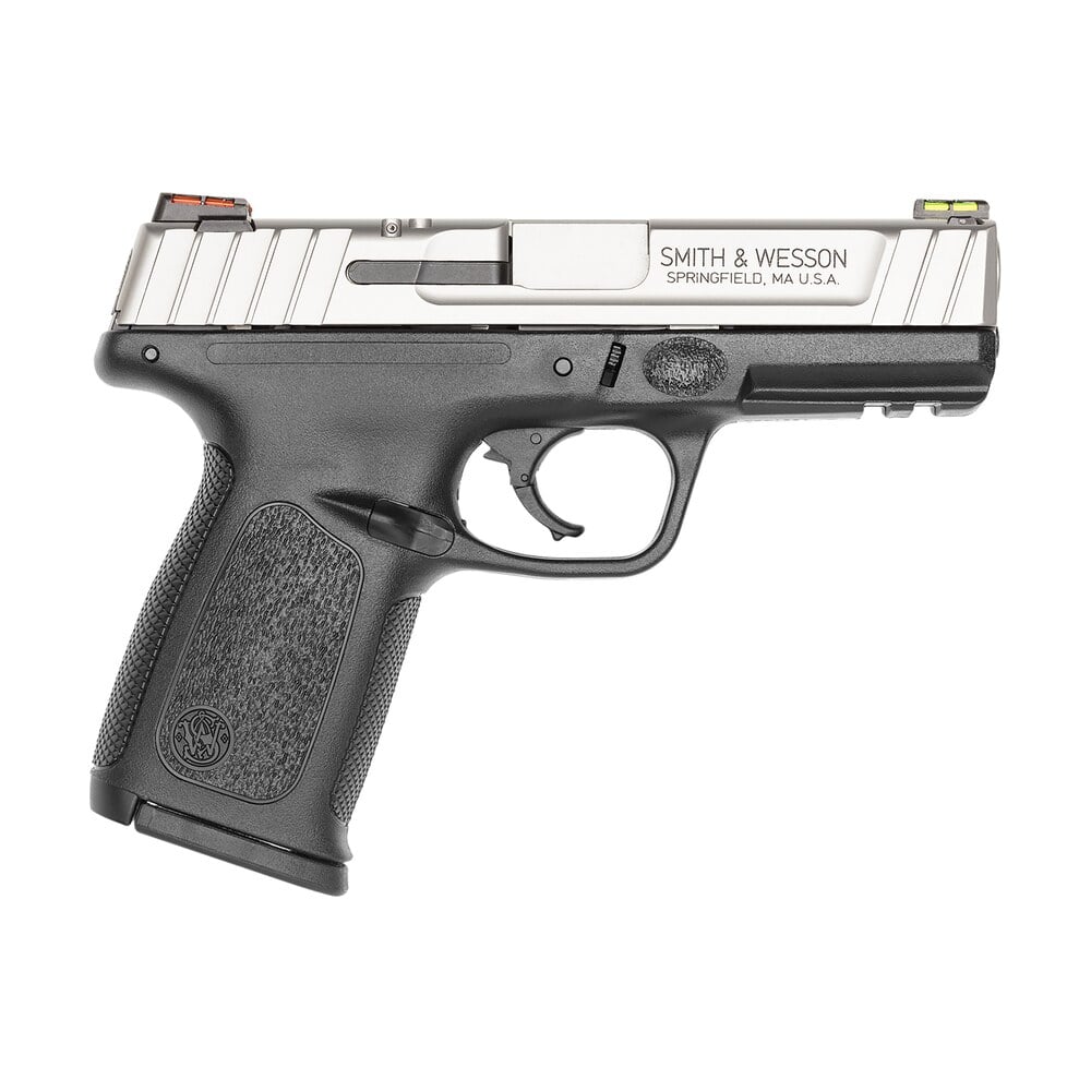 smith & wesson 11908 sd40 ve *ca compliant compact frame 40 s&w 10+1 4″ stainless steel barrel, satin serrated stainless steel slide, matte black polymer frame w/picatinny rail, black textured grip Smith & Wesson 11908 SD40 VE *CA Compliant Compact Frame 40 S&W 10+1 4" Stainless Steel Sports South item 35763
