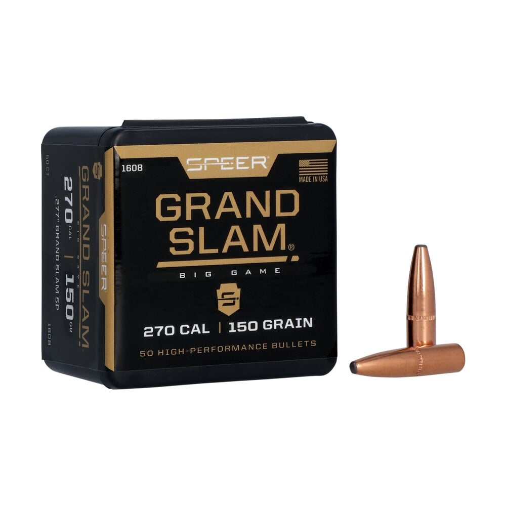 speer 1608 grand slam 270cal 150gr soft point 50 per box/5 case Speer 1608 Grand Slam 270Cal 150gr Soft Point 50 Per Box/5 Case Sports South item 36109