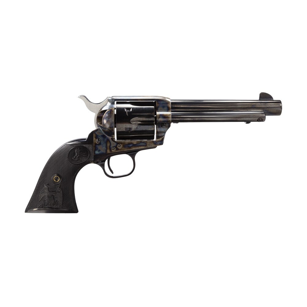 colt mfg p1840 single action army peacemaker 45 colt (lc) 6 shot 4.75″ blued barrel & cylinder, color case hardened frame, black polymer grip Colt Mfg P1840 Single Sports South item 36271