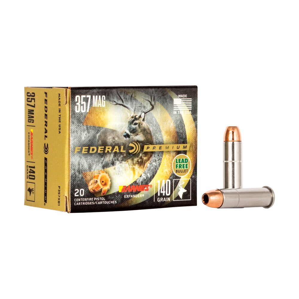 federal p357xb1 premium 357mag 140gr barnes expander brx 20 per box/10 case Federal P357XB1 Premium 357Mag 140gr Barnes Expander BRX 20 Per Box/10 Case Sports South item 36387