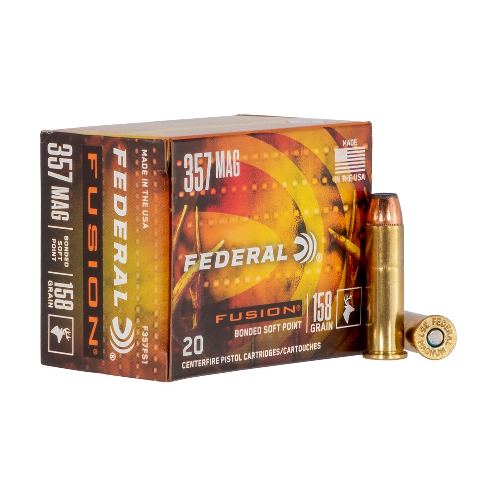 federal f357fs1 fusion handgun 357mag 158gr fusion soft point 20 per box/10 case Federal F357FS1 Fusion Handgun 357Mag 158gr Fusion Soft Point 20 Per Box/10 Case Sports South item 36389