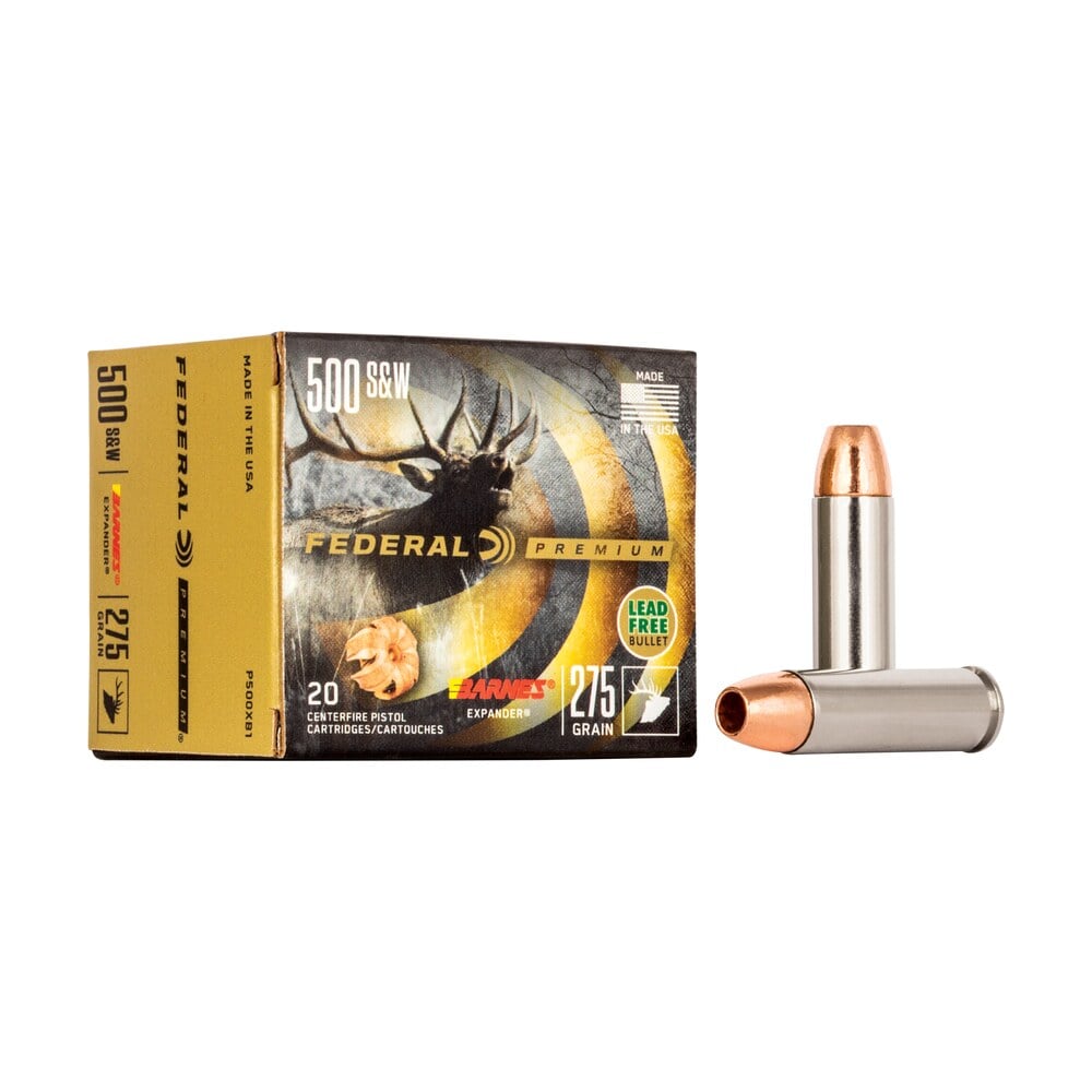 federal p500xb1 premium 500s&w mag 275gr barnes expander brx 20 per box/10 case Federal P500XB1 Premium 500S&W Mag 275gr Barnes Expander BRX 20 Per Box/10 Case Sports South item 36448