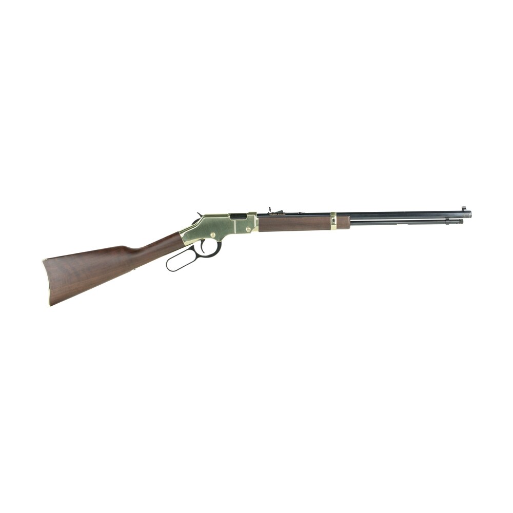 henry h004 golden boy 22 lr caliber with 16 lr/21 short capacity, 20″ octagon barrel, brasslite metal finish & american walnut stock right hand Henry H004 Golden Boy 22 LR Caliber Sports South item 36648
