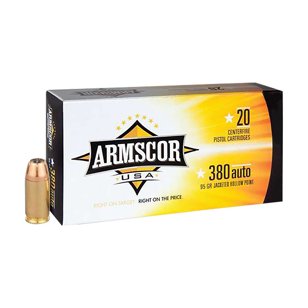 armscor fac3803n usa 380acp 95gr jacketed hollow point 20 per box/25 case Armscor FAC3803N USA 380ACP 95gr Jacketed Hollow Point 20 Per Box/25 Case Sports South item 36690