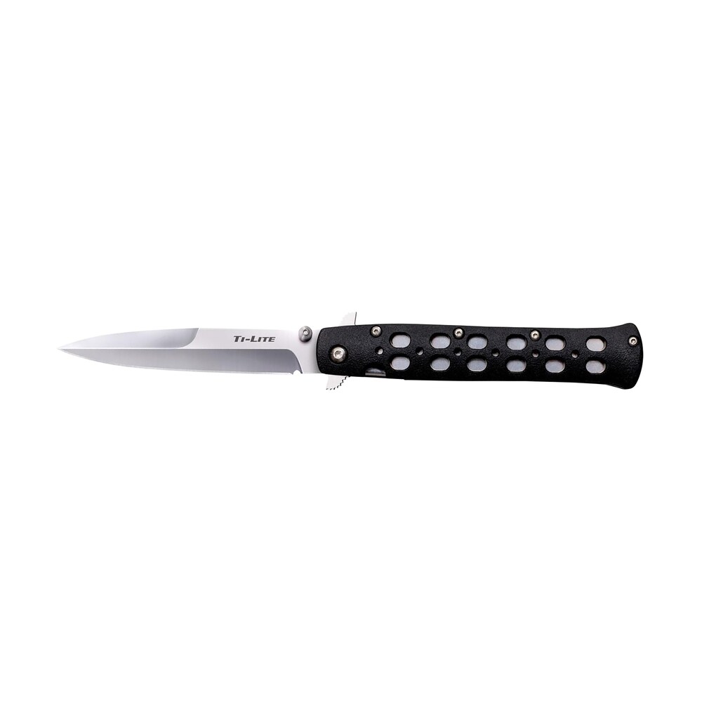 cold steel 26sp ti lite 4″ folding plain spear point japanese aus 8a ss blade/ black zy ex handle Cold Steel 26SP Ti-Lite 4" Folding Plain Spear Point Japanese AUS-8A SS Blade/ Black Zy-Ex Sports South item 36884