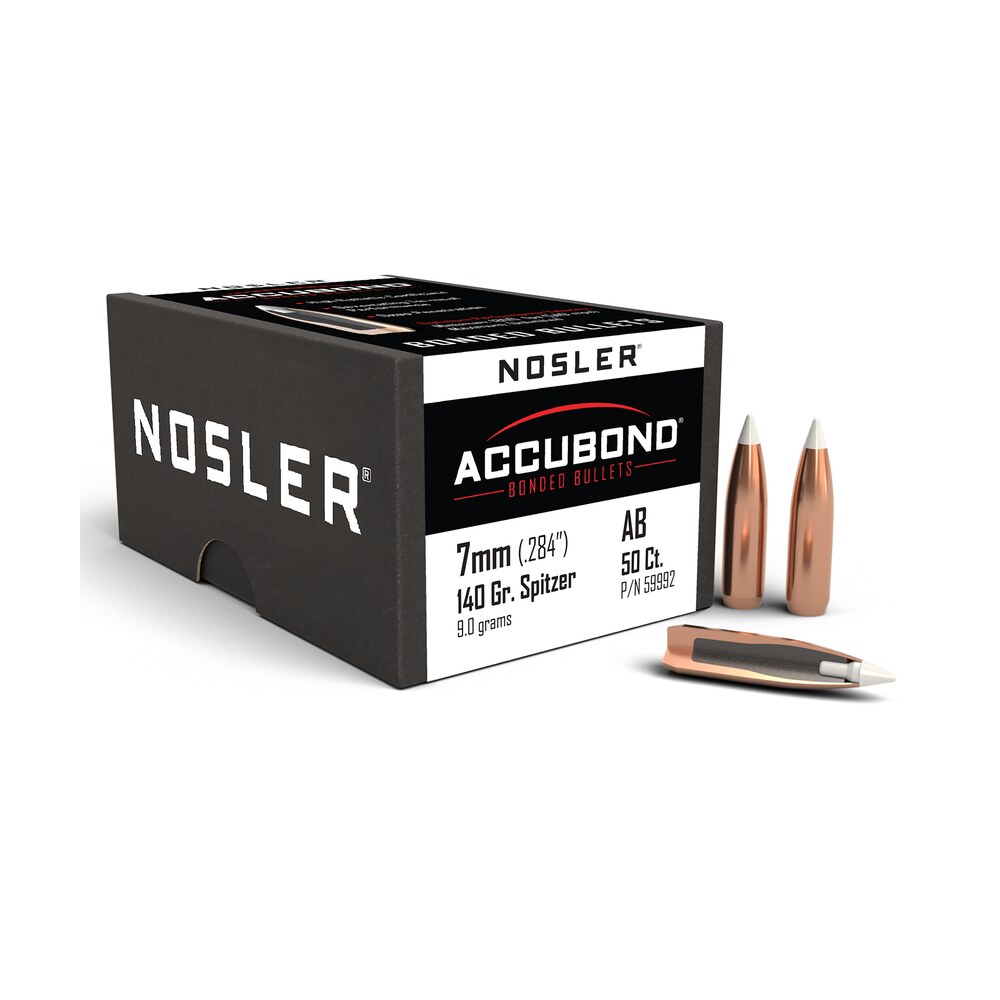 nosler 59992 accubond 7mm 140gr spitzer point 50/box Nosler 59992 AccuBond 7mm 140gr Spitzer Point 50/Box Sports South item 36968