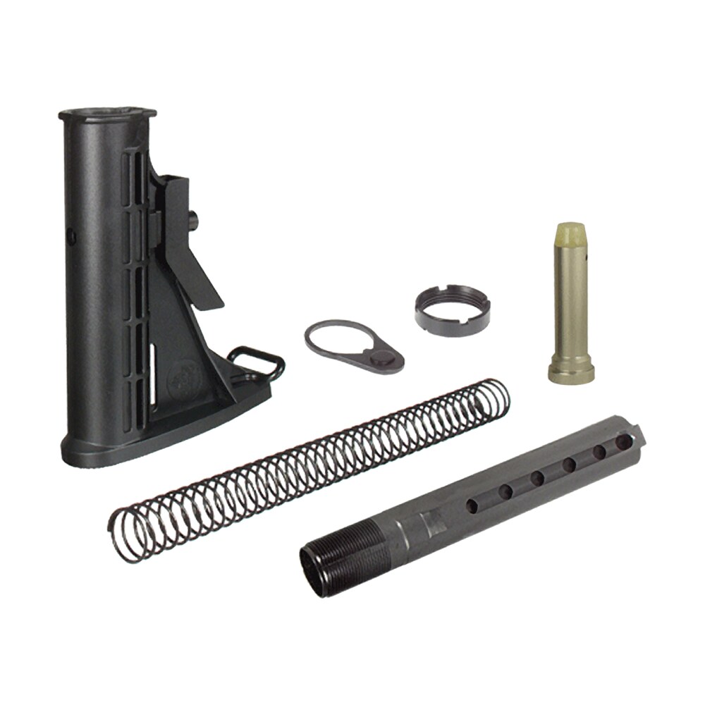 utg pro rbu6bm mil spec stock assembly black synthetic 6 position for ar 15/m16 UTG Pro RBU6BM Mil-Spec Stock Assembly Black Synthetic 6 Position for AR-15/M16 Sports South item 37023