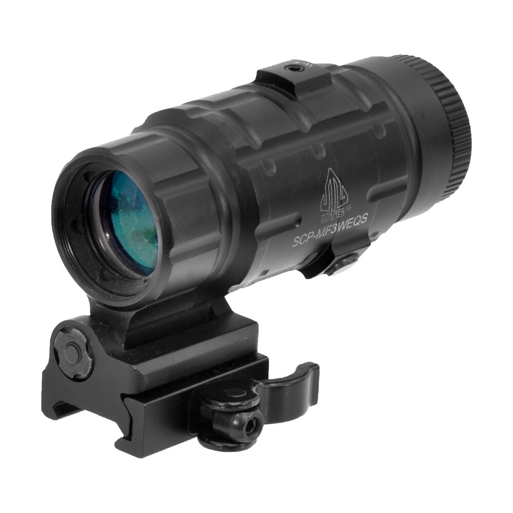 utg scpmf3weqs 3x magnifier black anodized 37 mm UTG SCPMF3WEQS 3x Magnifier Black Anodized 37 mm Sports South item 37345