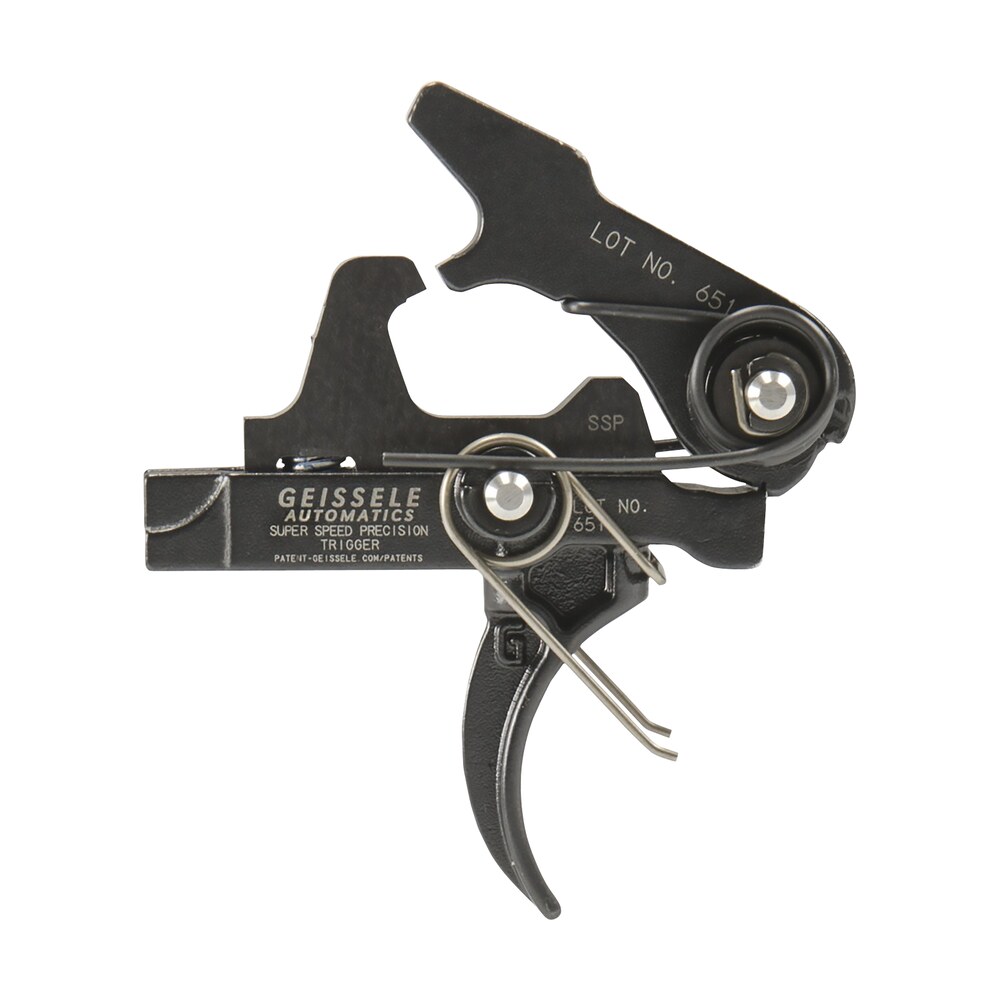 geissele automatics 05400 ssp single stage curved trigger with 3 3.75 lbs draw weight & black oxide finish for ar platform Geissele Automatics 05400 SSP Single-Stage Curved Trigger Sports South item 37394