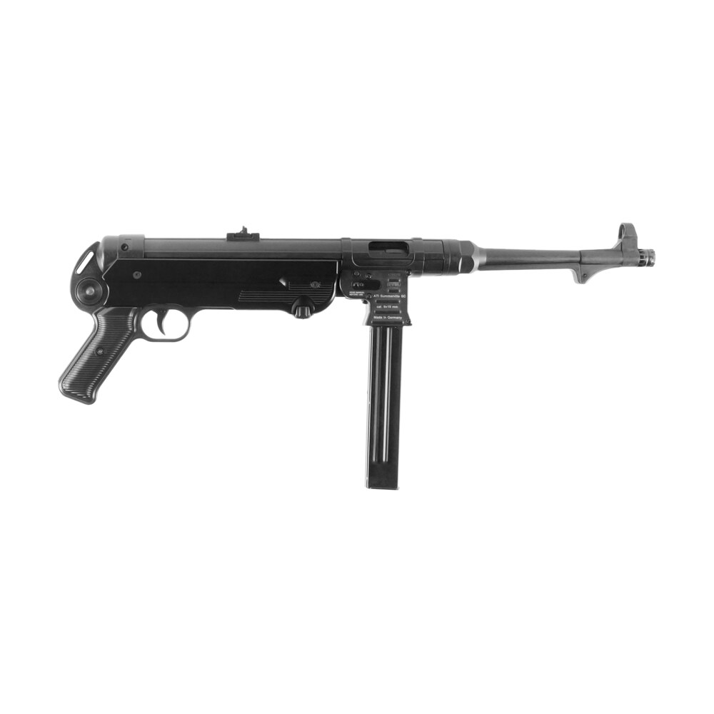gsg gsggergmp409x mp40 9mm luger caliber with 10.80″ barrel, 25+1 capacity, black metal finish, black polymer grip right hand GSG GSGGERGMP409X MP40 9mm Luger Caliber Sports South item 37547