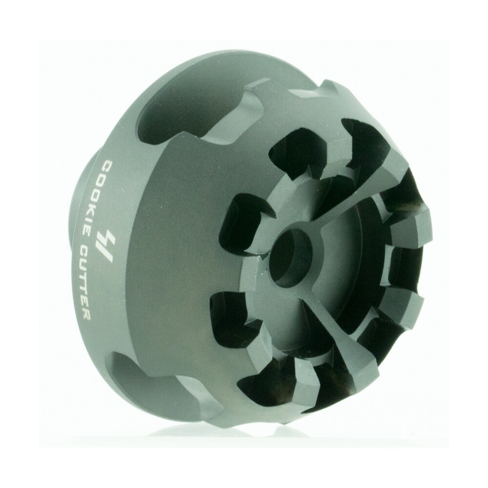 strike industries cccomp308 cookie cutter comp black matte steel with 5/8″ 24 tpi threads, 1.57″ oal & 0.26″ inside/2.14″ outside diameter for 308 win, 7.62x51mm nato ar platform Strike Industries CCCOMP308 Cookie Cutter Comp Black Matte Steel Sports South item 37702