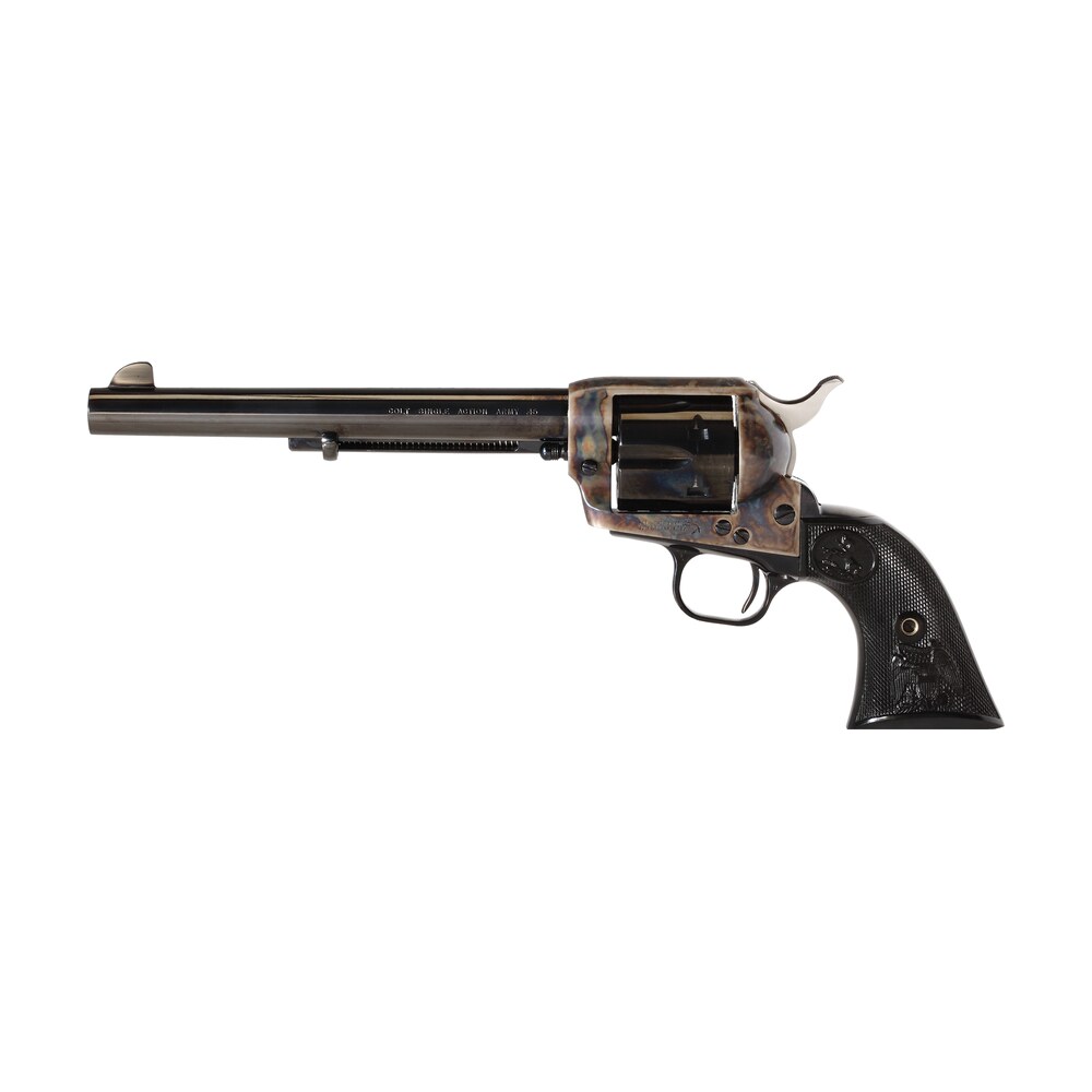 colt mfg p1670 single action army peacemaker 357 mag 6 shot 7.50" blued barrel & cylinder, color case hardened frame, black polymer grip Colt Mfg P1670 Single Sports South item 37972