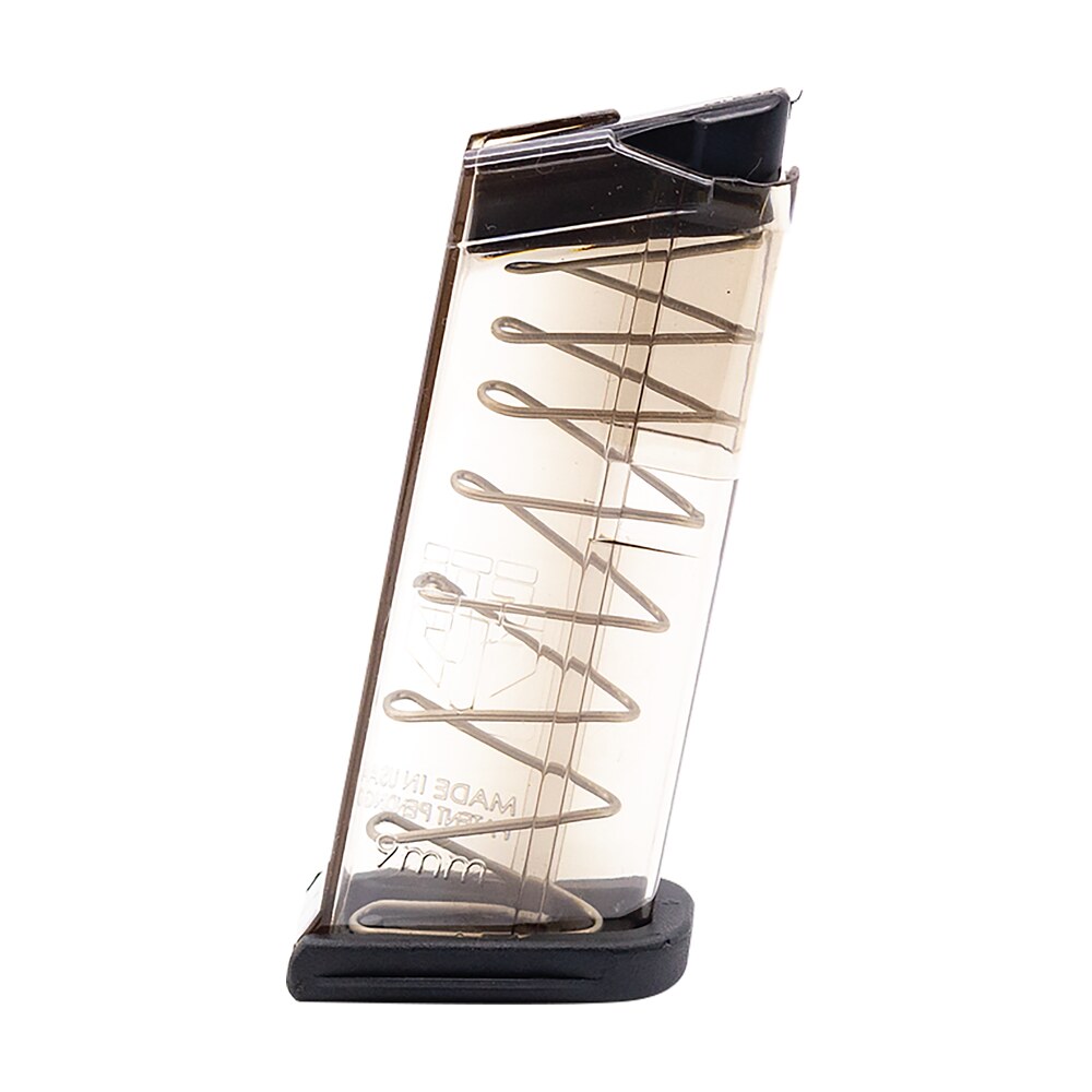 ets group glk43 pistol mags 7rd 9mm luger compatible w/ glock 43 clear polymer ETS Group GLK43 Pistol Mags 7rd 9mm Luger Compatible Sports South item 38305