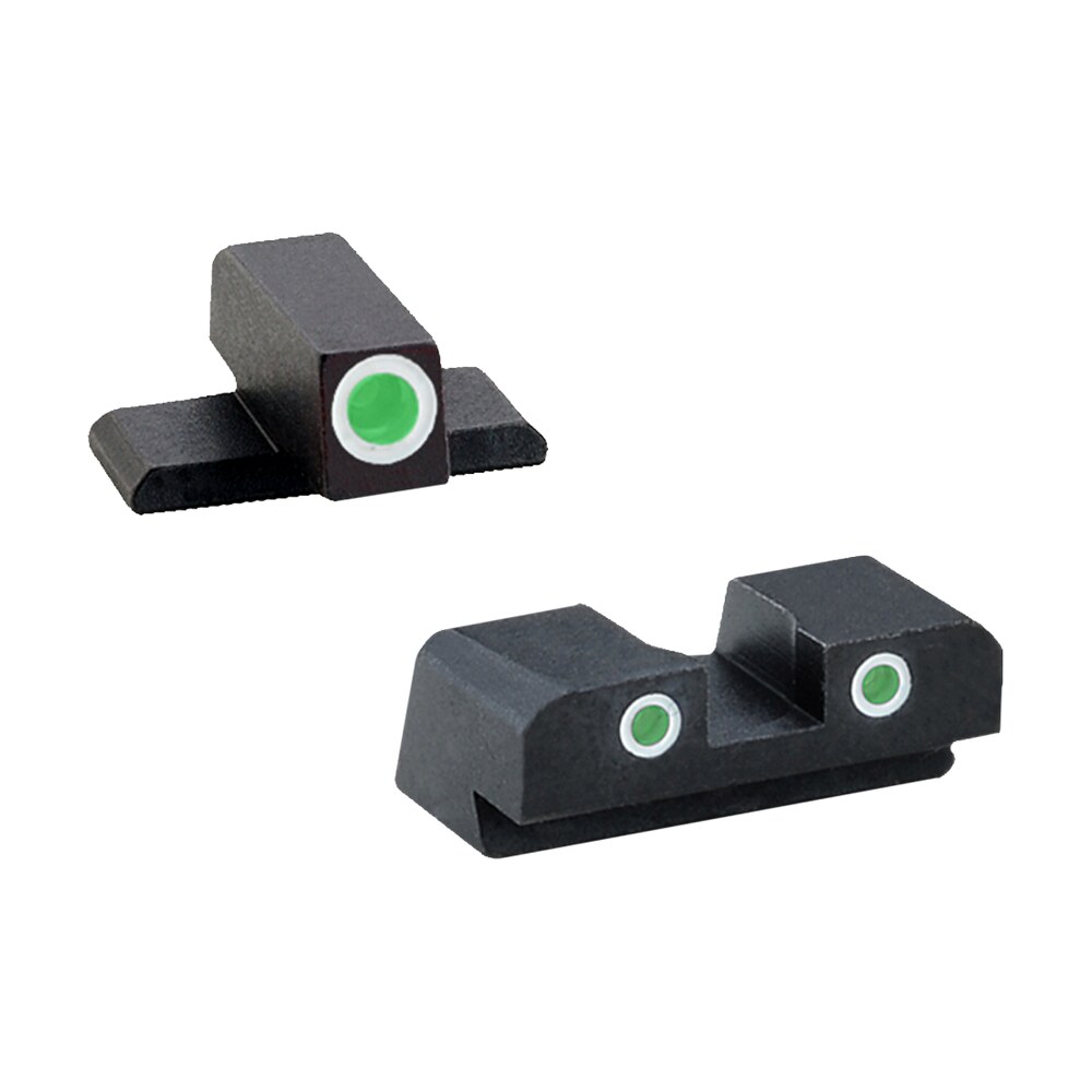 ameriglo xd191 classic tritium sight set for springfield armory xd green tritium white outline front sight green tritium white outline rear sight AmeriGlo XD191 Classic Tritium Sight Set for Springfield Armory XD Green Tritium White Outline Sports South item 38431