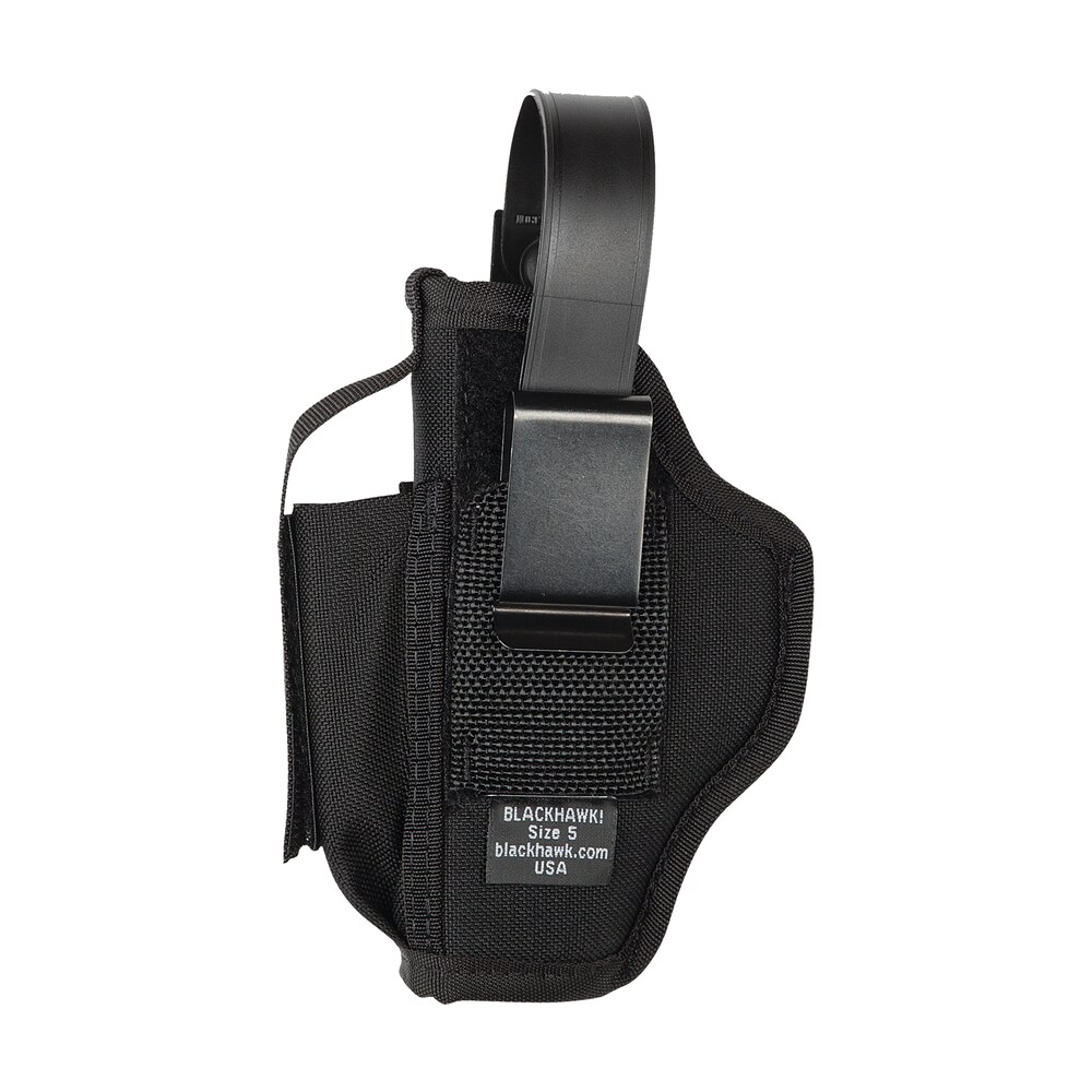 blackhawk 40am05bk multi use iwb/owb size 05 black cordura nylon belt clip fits large semi auto fits 3.75 4.50" barrel ambidextrous Blackhawk 40AM05BK Multi-Use IWB/OWB Size 05 Black Cordura Nylon Belt Clip Sports South item 38966
