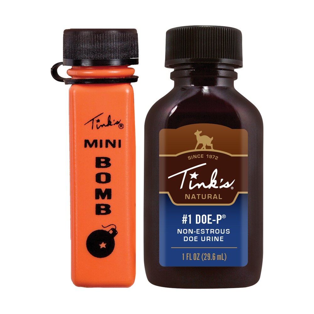tinks w6249 #1 doe p w/mini bomb deer attractant doe urine scent 1oz bottle Tinks W6249 #1 Doe-P w/Mini Bomb Deer Attractant Doe Urine Scent 1oz Bottle Sports South item 39202