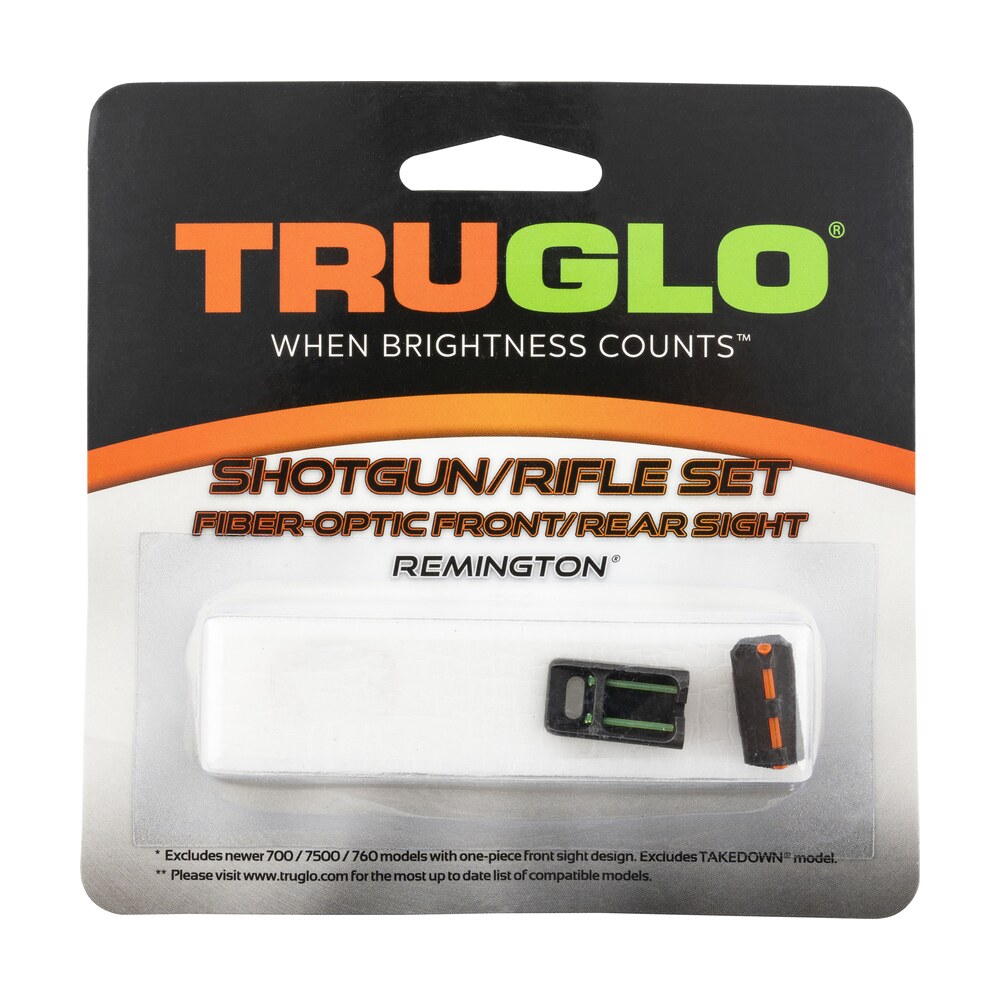 truglo tg110w fiber optic sights for remington black | red fiber optic front sight | green fiber optic rear sight TruGlo TG110W Fiber-Optic Sights For Remington Black | Red Fiber Optic Front Sight | Green Sports South item 39354