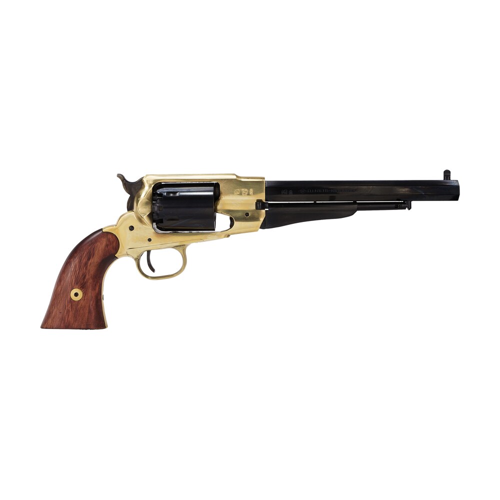 traditions fr18581 1858 army break open 44 cal #11 percussion 8" 6 shot brass frame blued barrel & cylinder walnut grip Traditions FR18581 1858 Army Break Open 44 Cal #11 Percussion 8" 6 Shot Brass Frame Blued Sports South item 39418