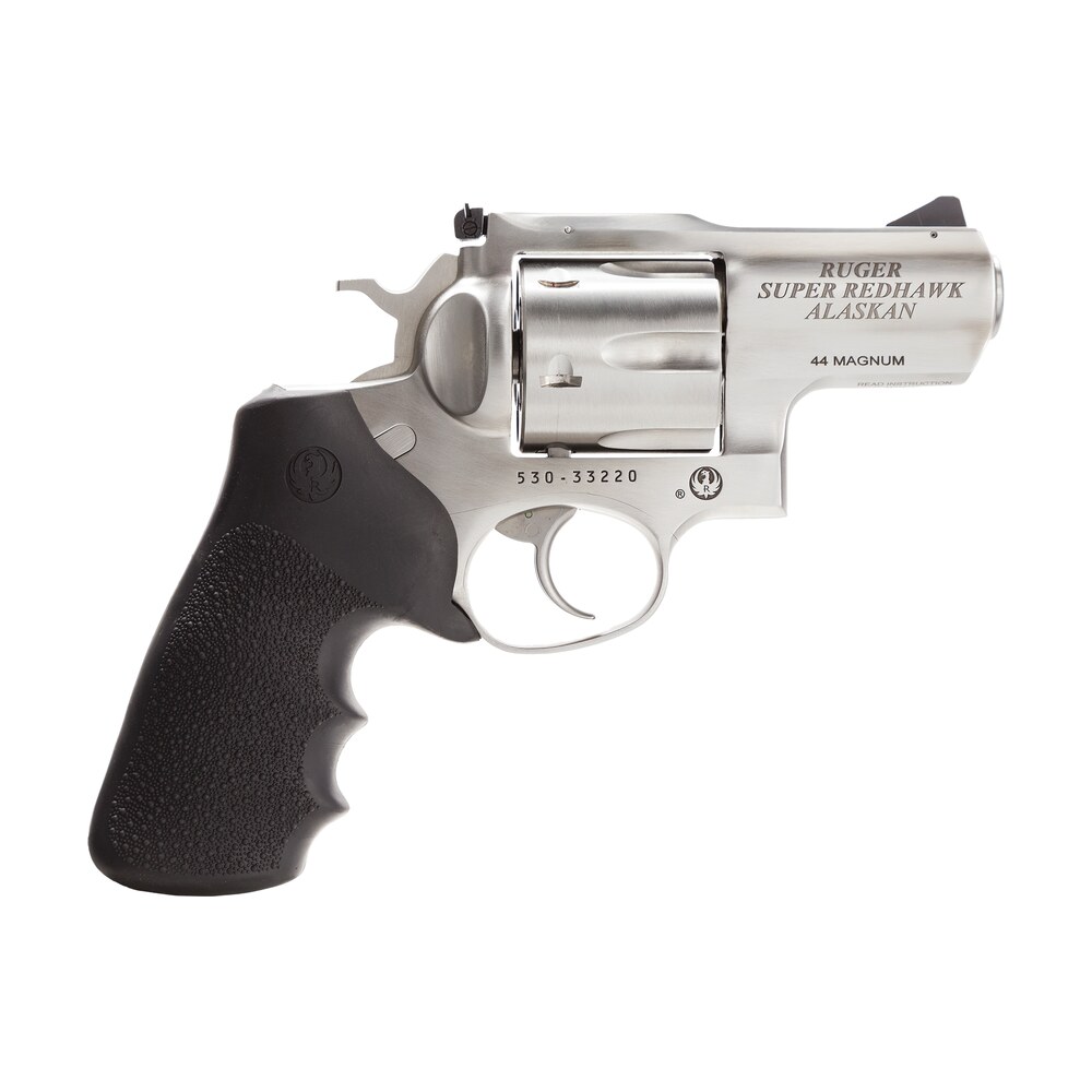 ruger 5303 super redhawk alaskan 44 rem mag 2.50" barrel 6rd cylinder, satin stainless steel, hogue tamer monogrip, transfer bar safety Ruger 5303 Super Redhawk Alaskan 44 Rem Mag 2.50" Barrel 6rd Cylinder, Satin Stainless Steel, Sports South item 39998