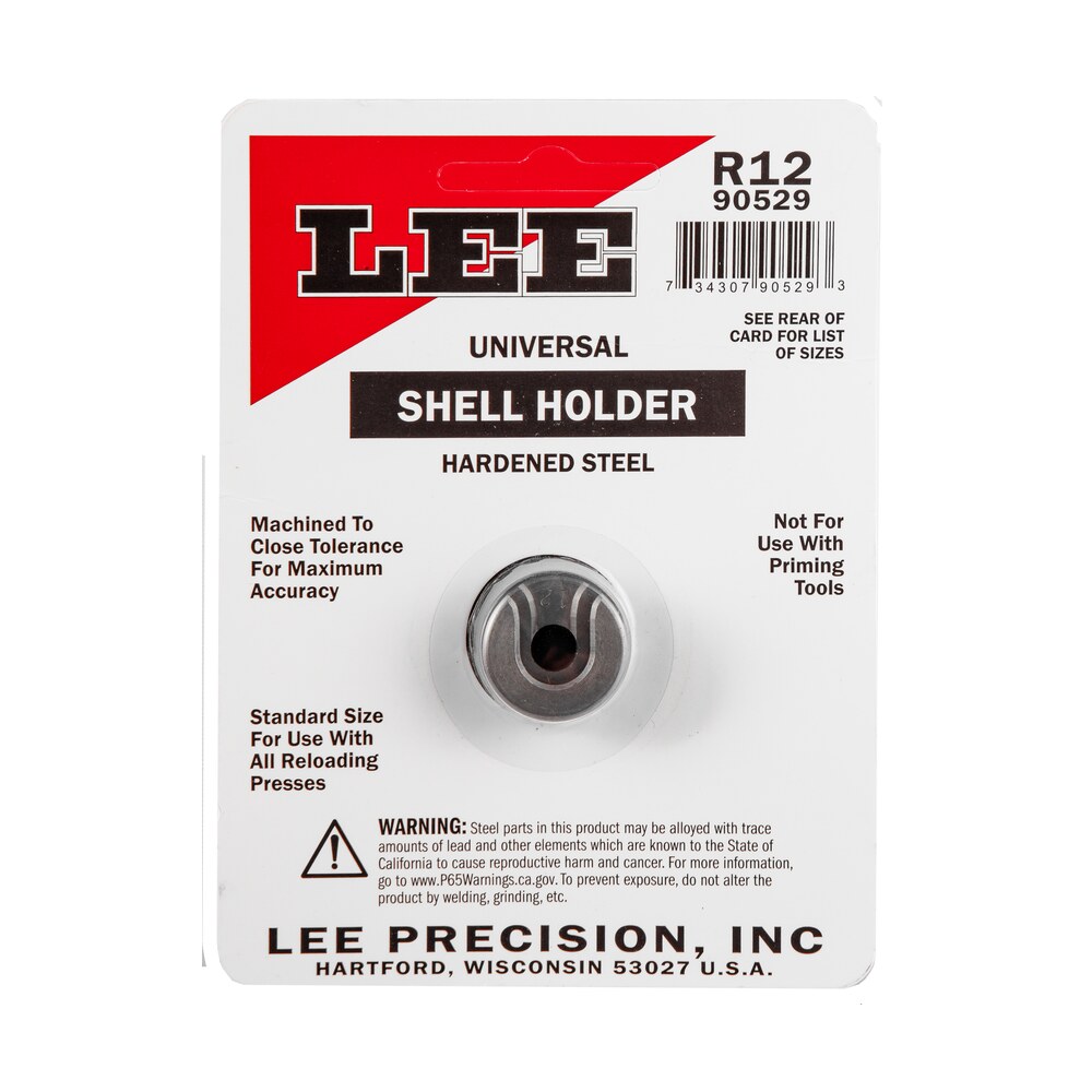lee precision 90529 shell holder universal #12r 6 ppc / 22 ppc / 7.62x39 Lee Precision 90529 Shell Holder Universal #12R 6 PPC / 22 PPC / 7.62x39 Sports South item 40781