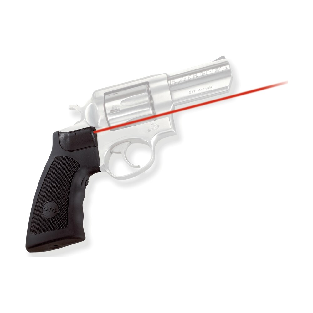 crimson trace 011790 lasergrips fits ruger alaskan/gp100/super redhawk, red laser 633nm wavelength 5mw output, black polymer Crimson Trace 011790 Lasergrips Sports South item 41086