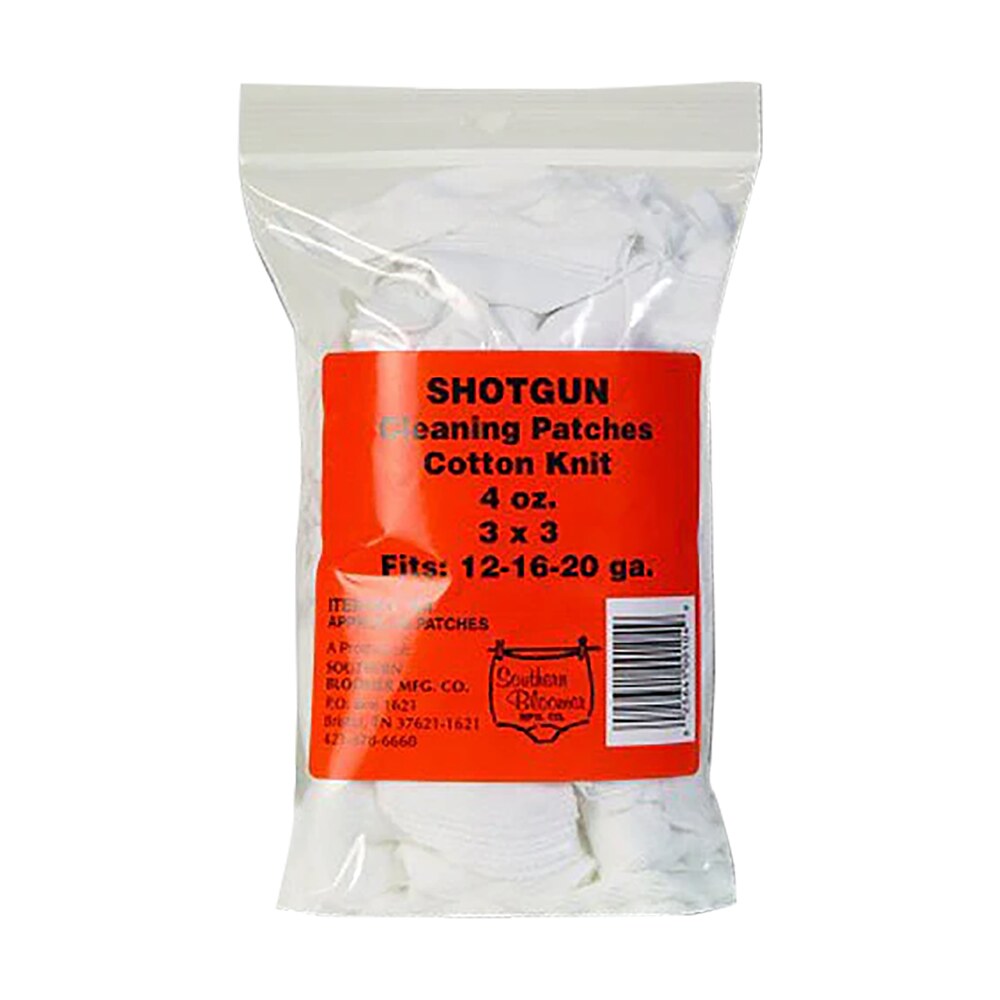 southern bloomer 104 cleaning patches 12/16/20 gauge shotgun cotton 85/bag Southern Bloomer 104 Cleaning Patches 12/16/20 Gauge Shotgun Cotton 85/Bag Sports South item 41328