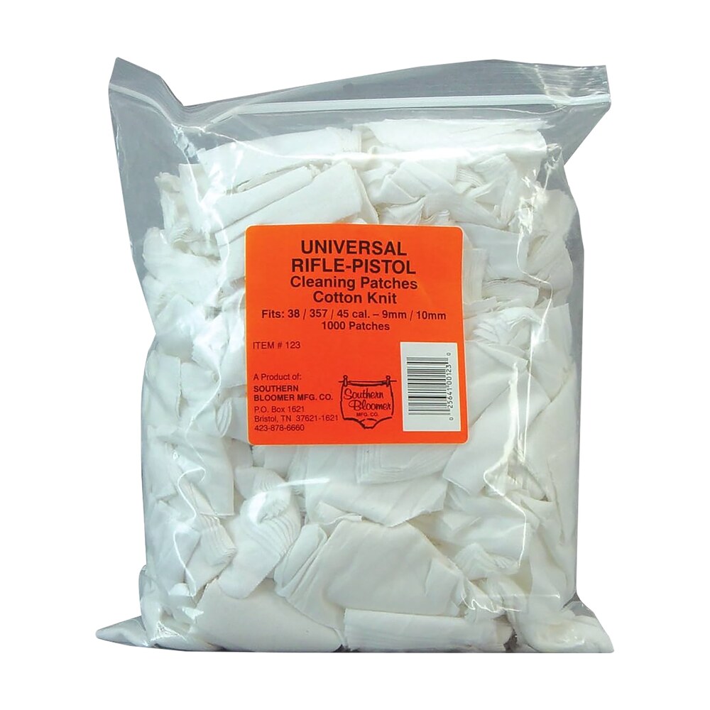 southern bloomer 123 cleaning patches multi caliber cotton 1000 per bag Southern Bloomer 123 Cleaning Patches Multi-Caliber Cotton 1000 Per Bag Sports South item 41332