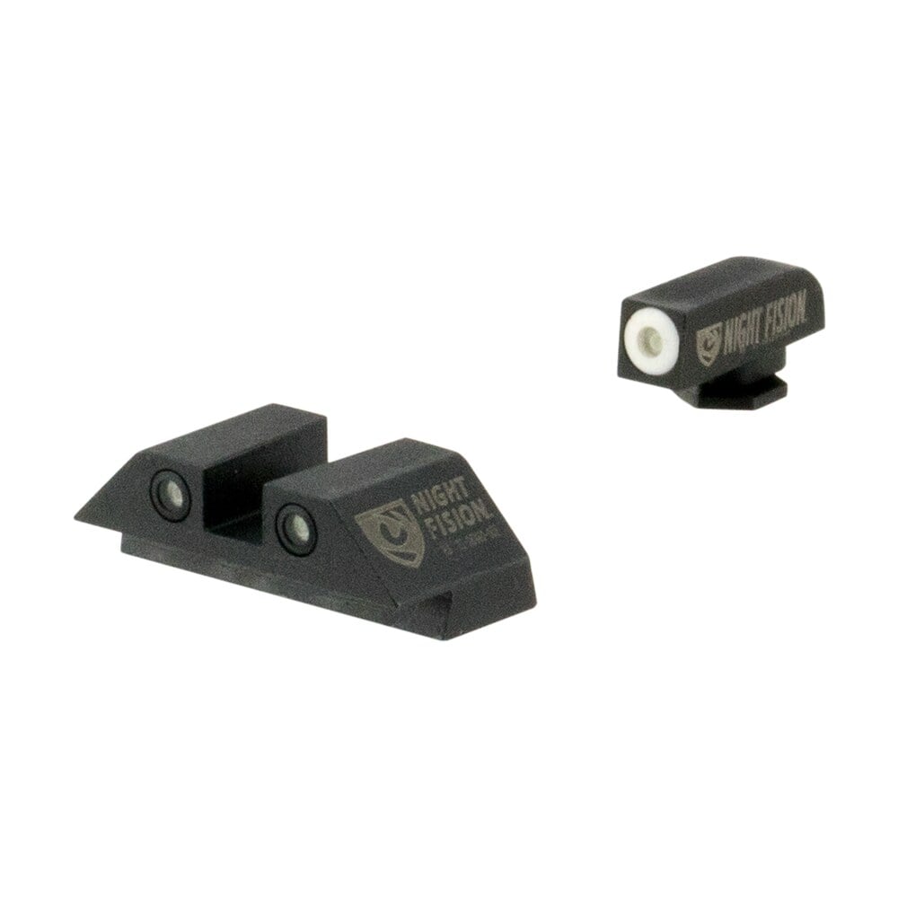 night fision glk001003wgw tritium night sights for glock green tritium white outline front sight green tritium white outline rear sight glock 17/17l/19/22 Night Fision GLK001003WGW Tritium Night Sights For Glock Green Tritium White Outline Front Sports South item 41401