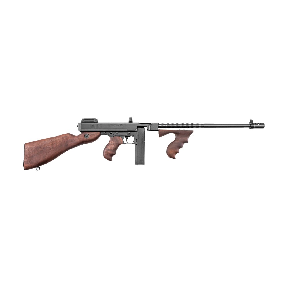 thompson t1 1927a 1 deluxe 45 acp caliber with 16.50" barrel, 20+1 capacity (stick), blued metal finish, american walnut stock wood grip right hand Thompson T1 1927A-1 Deluxe 45 ACP Caliber Sports South item 41630