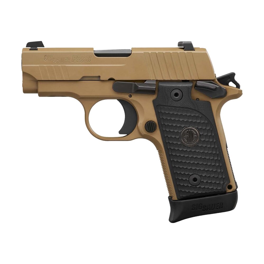 sig sauer 238380escpn p238 micro compact emperor scorpion 380 acp 2.70" 6+1 & 7+1 flat dark earth hardcoat anodized flat dark earth nitron stainless steel black hogue g10 piranha grip Sig Sauer 238380ESCPN P238 Micro-Compact Emperor Scorpion 380 ACP 2.70" 6+1 & 7+1 Flat Dark Sports South item 41932