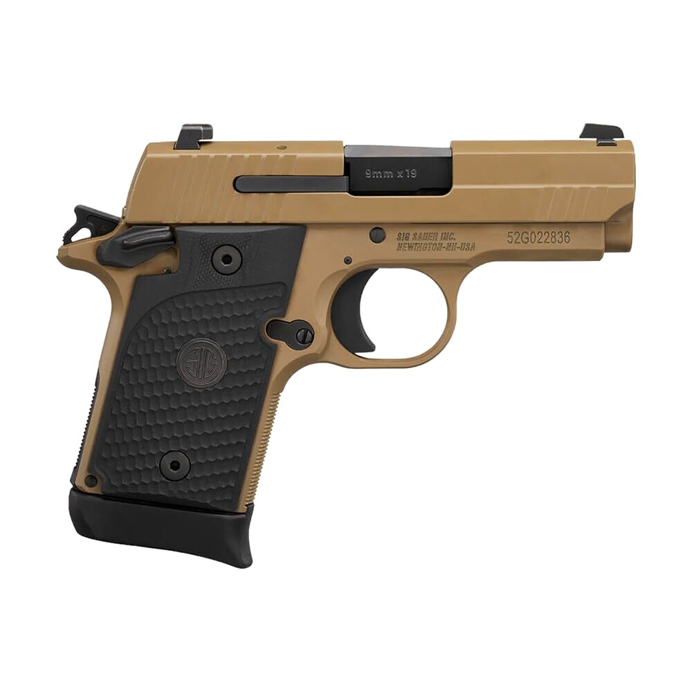 sig sauer 9389escpnambi p938 micro compact emperor scorpion 9mm luger 3.50" 6+1 & 7+1 flat dark earth pvd flat dark earth stainless steel black hogue g10 piranha grip Sig Sauer 9389ESCPNAMBI P938 Micro-Compact Emperor Scorpion 9mm Luger 3.50" 6+1 & 7+1 Flat Sports South item 41934