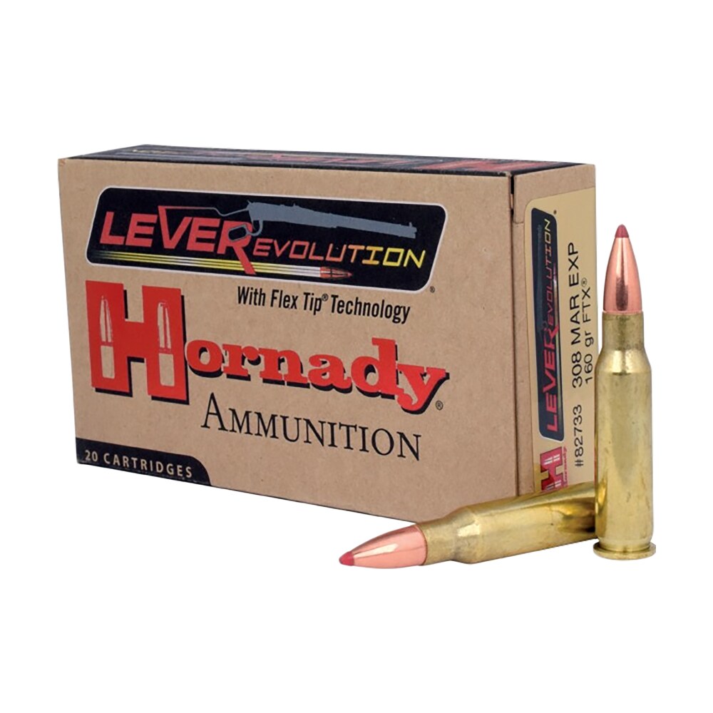 hornady 82733 leverevolution 308marlinexpress 160gr flex tip expanding 20 per box/10 case Hornady 82733 LEVERevolution 308MarlinExpress 160gr Flex Tip eXpanding 20 Per Box/10 Case Sports South item 42203