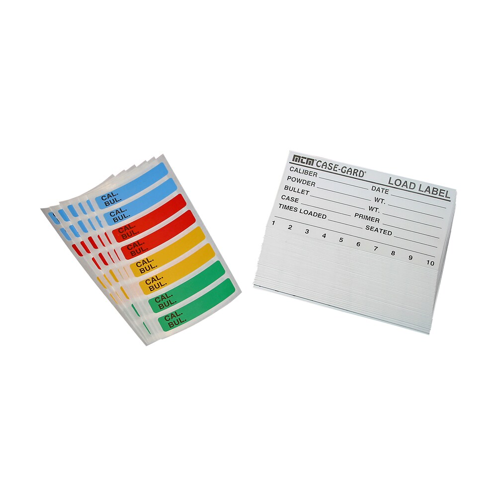 mtm case gard ll1 universal reloading labels multi caliber adhesive paper 50 load labels & 48 small color coded labels MTM Case-Gard LL1 Universal Reloading Labels Multi-Caliber Adhesive Paper 50 Load Labels & Sports South item 42399