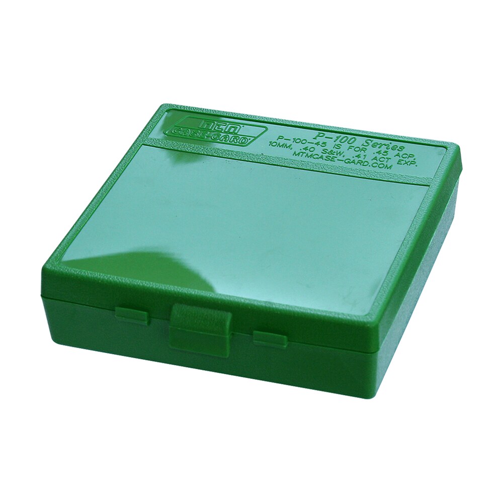 mtm case gard p100910 ammo box flip top multi caliber green polypropylene 100rd MTM Case-Gard P100910 Ammo Box Flip-Top Multi Caliber Green Polypropylene 100rd Sports South item 42412