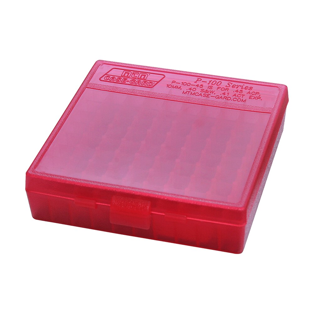 mtm case gard p100929 ammo box flip top multi caliber clear red polypropylene 100rd MTM Case-Gard P100929 Ammo Box Flip-Top Multi Caliber Clear Red Polypropylene 100rd Sports South item 42413