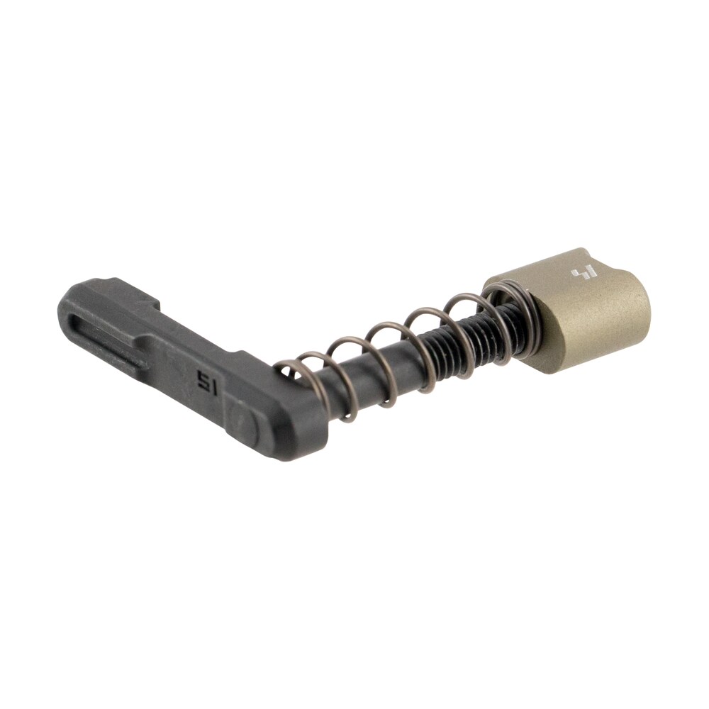 strike industries arsmcfde magazine catch made of black steel with flat dark earth 6061 t6 aluminum release button for ar platform Strike Industries ARSMCFDE Magazine Catch made of Black Steel Sports South item 42810
