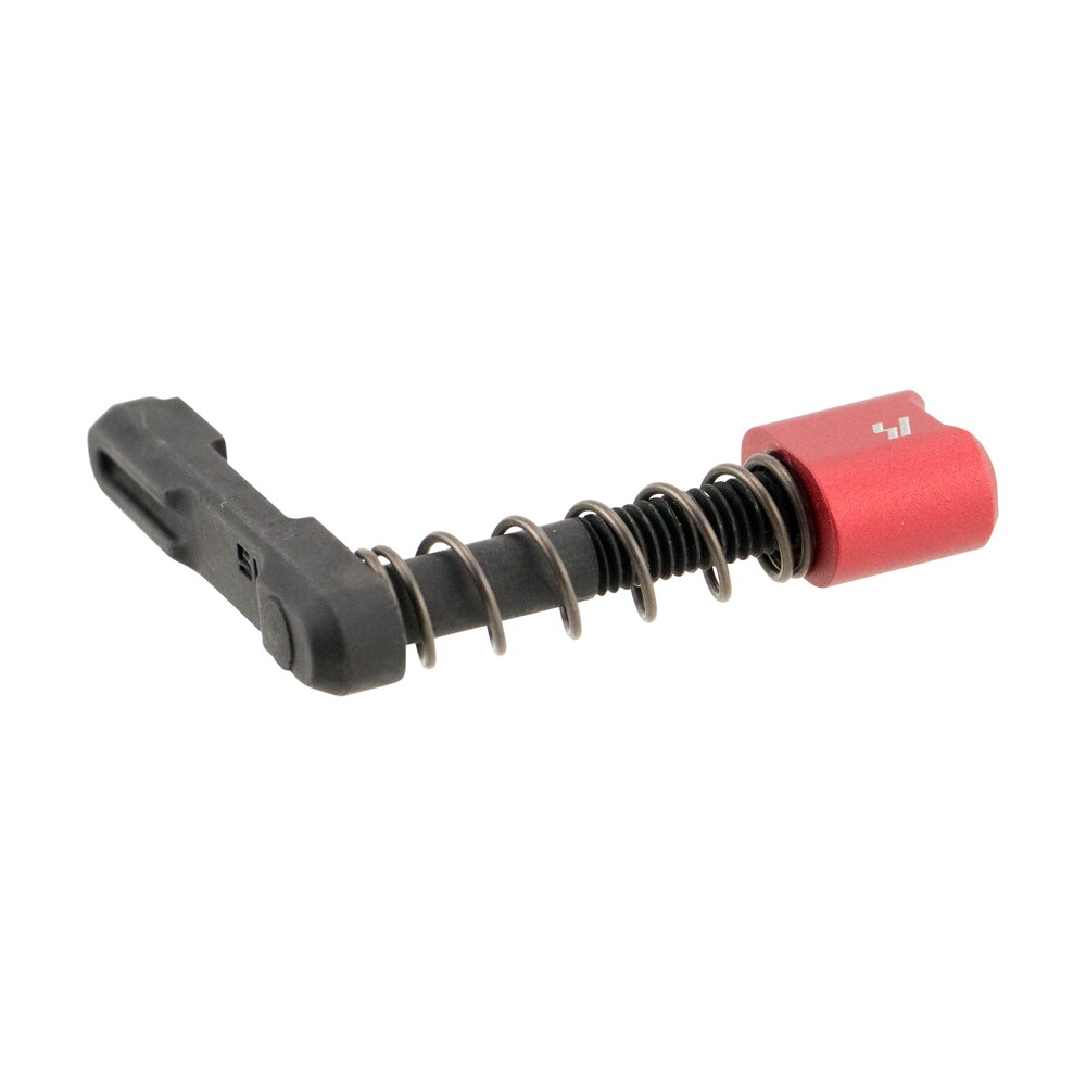 strike industries arsmcred magazine catch made of black steel with red 6061 t6 aluminum release button for ar platform Strike Industries ARSMCRED Magazine Catch made of Black Steel Sports South item 42816