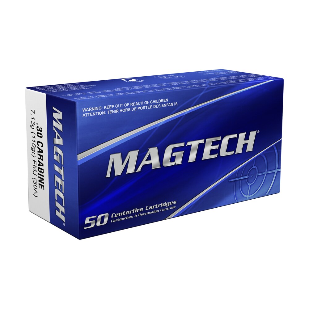 magtech 30a tactical/training 30carbine 110gr full metal jacket 50 per box/20 case Magtech 30A Tactical/Training 30Carbine 110gr Full Metal Jacket 50 Per Box/20 Case Sports South item 43058