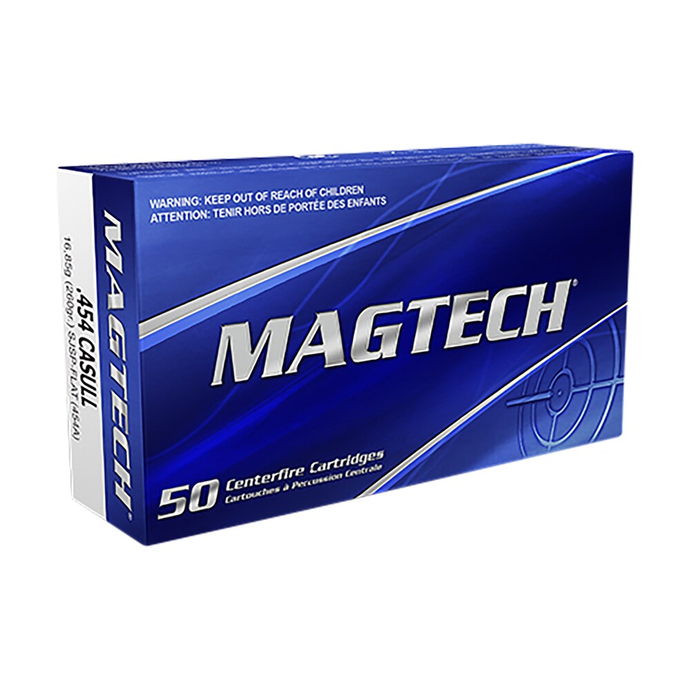 magtech 454a range/training 454casull 260gr semi jacketed soft point flat 20 per box/50 case Magtech 454A Range/Training 454Casull 260gr Semi Jacketed Soft Point Flat 20 Per Box/50 Case Sports South item 43081