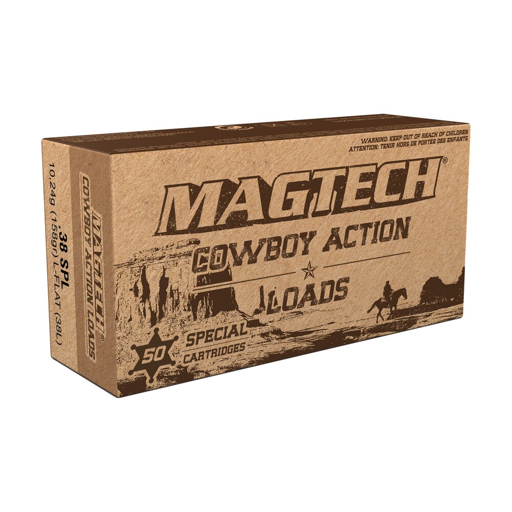 magtech 38l cowboy action 38special 158gr lead flat nose 50 per box/20 case Magtech 38L Cowboy Action 38Special 158gr Lead Flat Nose 50 Per Box/20 Case Sports South item 43087