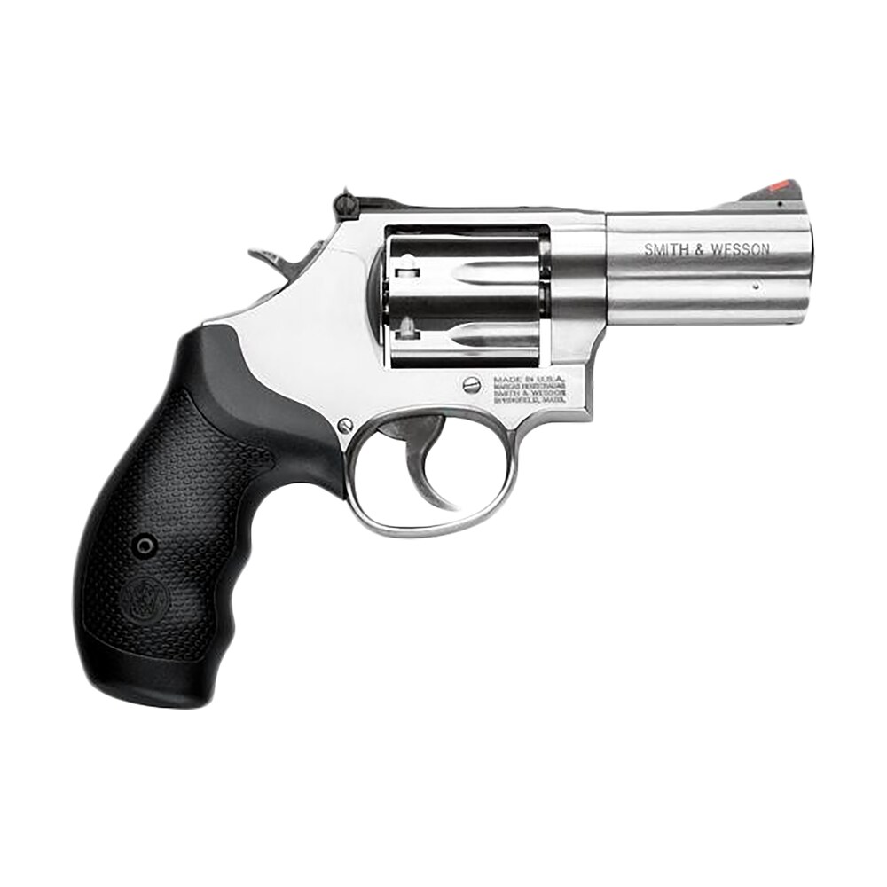 smith & wesson 164300 m686 plus l frame 38 s&w spl +p/357 mag 7rd, 3" satin stainless steel barrel, cylinder & frame, black finger groove grip Smith & Wesson 164300 M686 Plus L-Frame 38 S&W Spl +P/357 Mag 7rd, 3" Satin Stainless Sports South item 43703