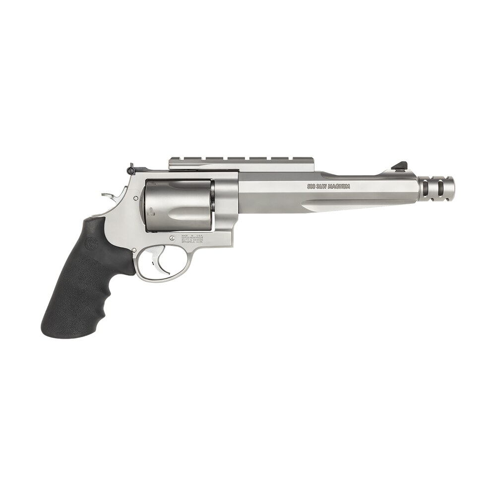 smith & wesson 170299 model 500 performance center 500 s&w mag stainless steel 7.50" barrel with muzzle brake & 5rd cylinder, matte stainless steel x frame, chromed hammer & trigger with stop Smith & Wesson 170299 Model 500 Performance Center 500 S&W Mag Stainless Steel 7.50" Sports South item 43751